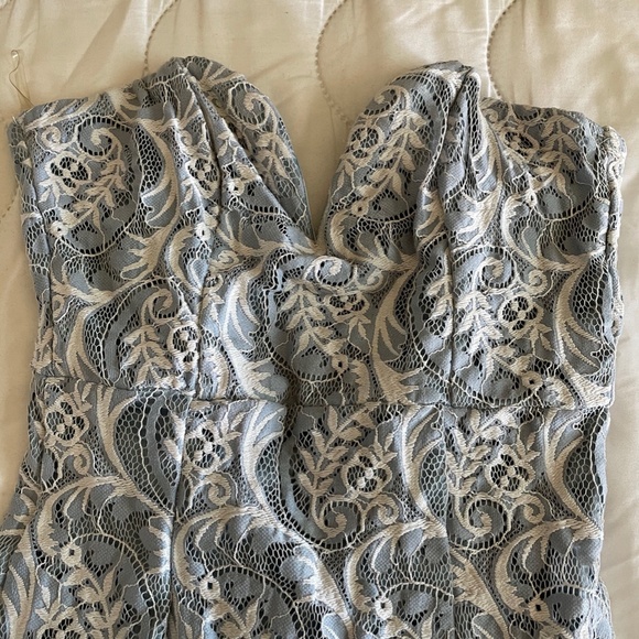 Strapless Lace Mini Ruffled Dress - Picture 3 of 4